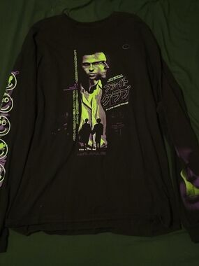 Black Fight Club RUCKING FOTTEN Graphic Long-Sleeve Shirt